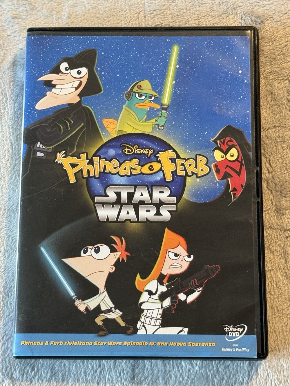 DVD Disney Phineas E Ferb Star Wars Episode 4 IV Nuova Speranza Rare Import EUC